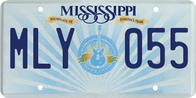 MS license plate MLY055