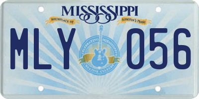 MS license plate MLY056