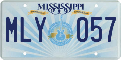MS license plate MLY057