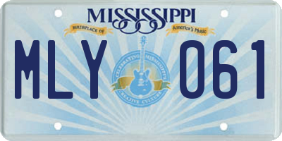 MS license plate MLY061