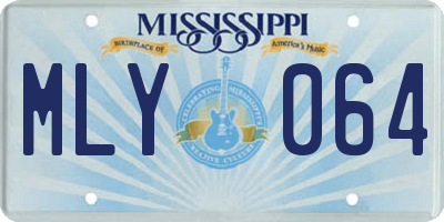 MS license plate MLY064