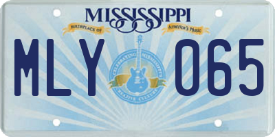 MS license plate MLY065