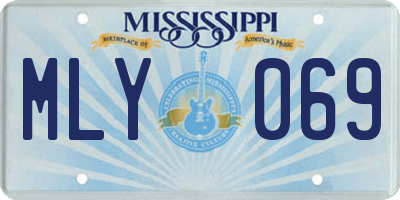 MS license plate MLY069