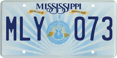 MS license plate MLY073