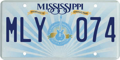 MS license plate MLY074