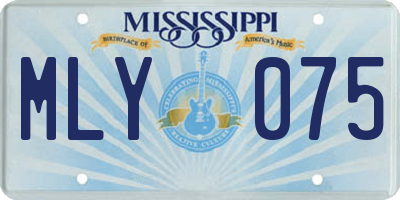 MS license plate MLY075