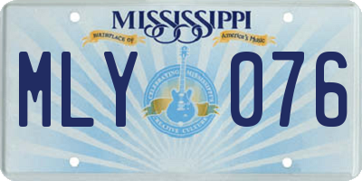 MS license plate MLY076