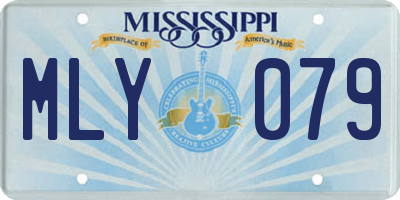 MS license plate MLY079