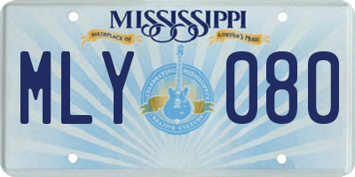 MS license plate MLY080