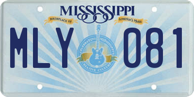 MS license plate MLY081