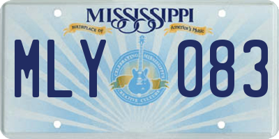MS license plate MLY083