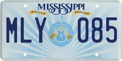 MS license plate MLY085