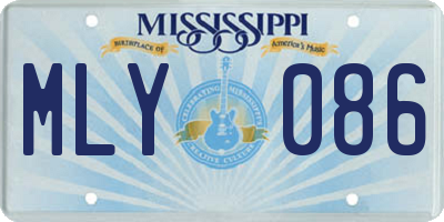 MS license plate MLY086