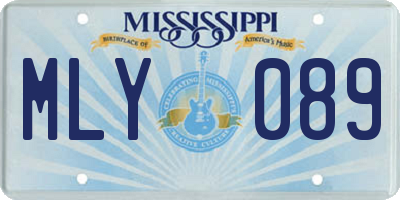 MS license plate MLY089