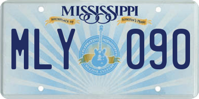 MS license plate MLY090