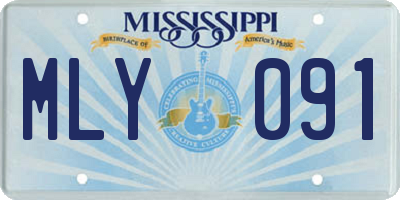 MS license plate MLY091