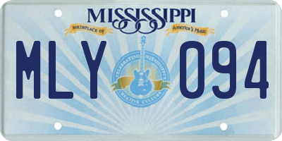MS license plate MLY094