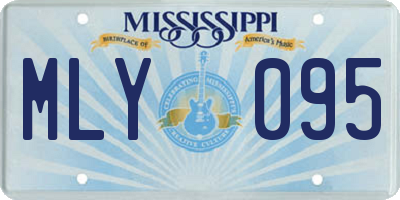 MS license plate MLY095