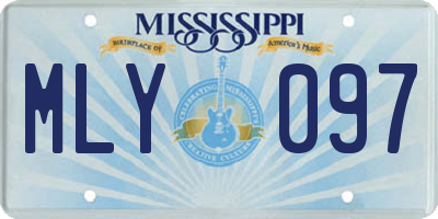 MS license plate MLY097