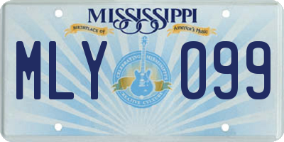MS license plate MLY099