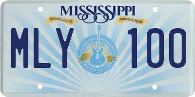 MS license plate MLY100