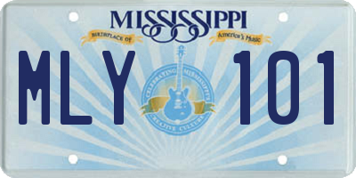 MS license plate MLY101