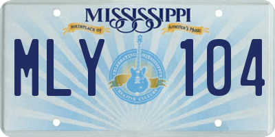 MS license plate MLY104