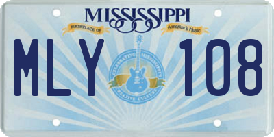 MS license plate MLY108