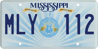 MS license plate MLY112