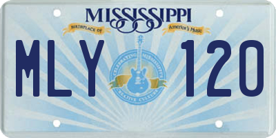 MS license plate MLY120