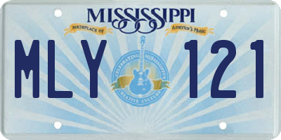 MS license plate MLY121