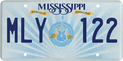 MS license plate MLY122