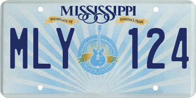 MS license plate MLY124