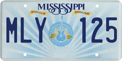 MS license plate MLY125