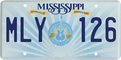 MS license plate MLY126