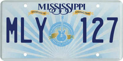 MS license plate MLY127