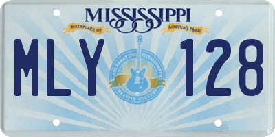 MS license plate MLY128