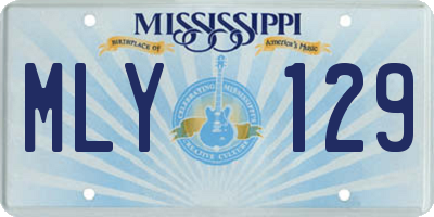 MS license plate MLY129