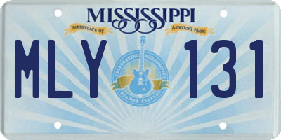 MS license plate MLY131
