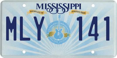 MS license plate MLY141