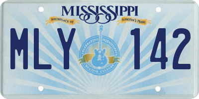 MS license plate MLY142