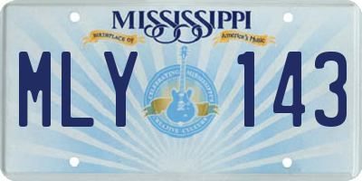 MS license plate MLY143