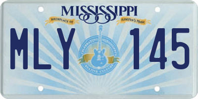 MS license plate MLY145