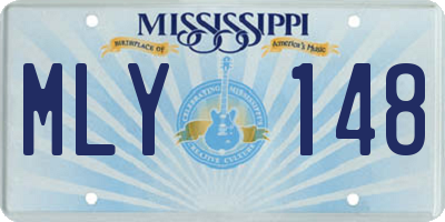 MS license plate MLY148