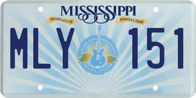 MS license plate MLY151