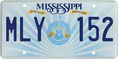 MS license plate MLY152
