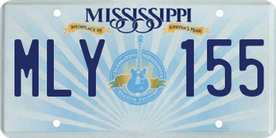 MS license plate MLY155