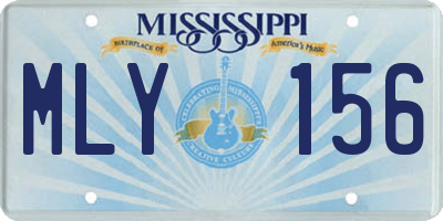 MS license plate MLY156