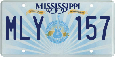 MS license plate MLY157
