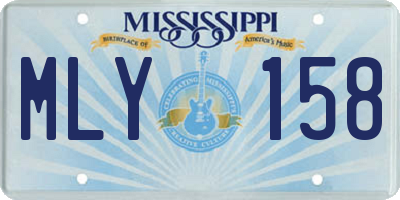 MS license plate MLY158